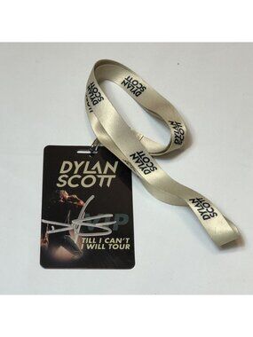 Dylan Scott Signed Till I Can't I Will Tour VIP Lanyard Badge Country Music